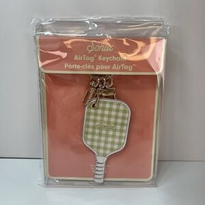 Sonix Keychain Case Compatible w/Apple AirTag Checkmate Green Pickleball Paddle